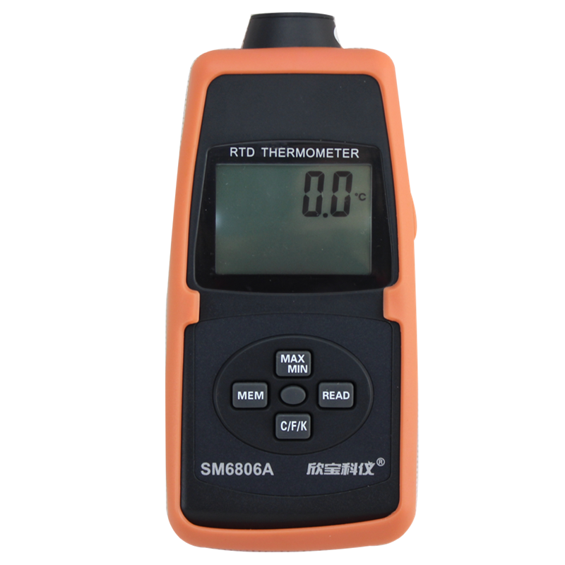 欣宝科仪欣宝sm6806a铂电阻温度表记忆功能表高精度温度计pt100探头可