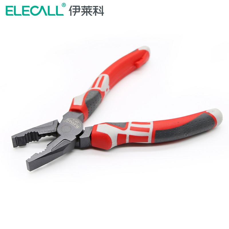 伊萊科（ELECALL）尖嘴鉗斜嘴鉗省力鉗子8寸鋼絲鉗斷線(xiàn)鉗多功能五金工具電工6寸 省力8寸鋼絲鉗