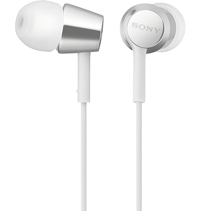 索尼（SONY） MDR-EX155AP 耳机入耳式有线手机通话K歌音乐重低音耳麦适用安卓 白色
