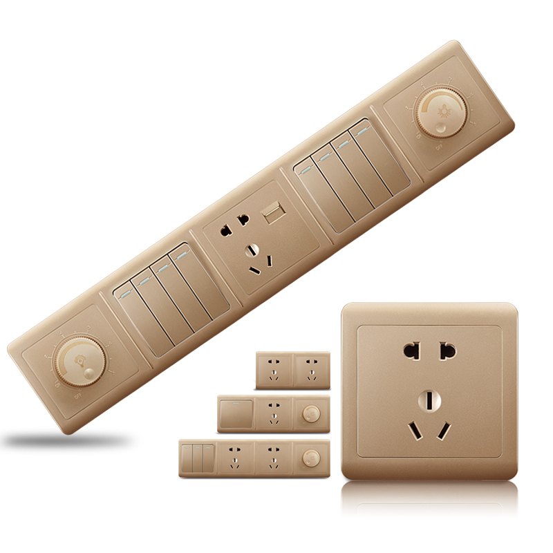 德拜酒店宾馆床头控制连体组合开关面板客房连联体组合开关插座集控板