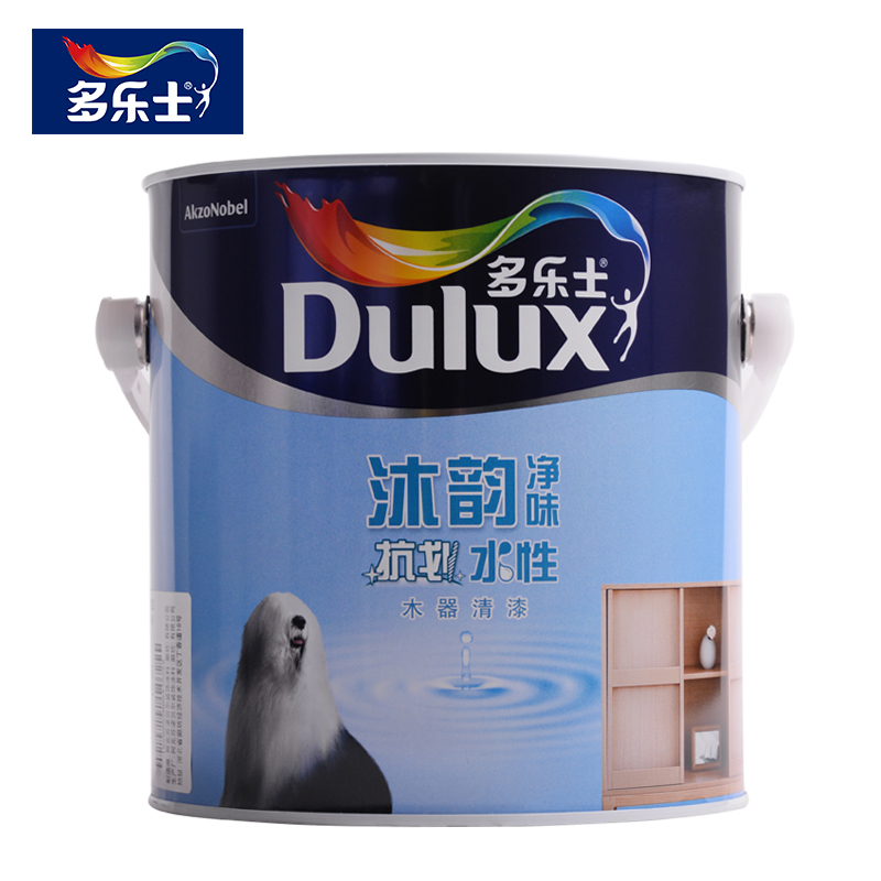 多乐士（Dulux）沐韵净味抗划水性木器漆油漆白漆清漆家具翻新漆水性漆2.5KG 半哑光透明面漆