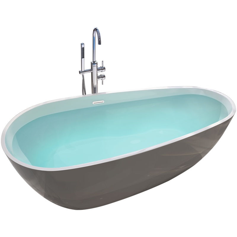 沃特玛（Waltmal） 独立式亚克力家用成人浴缸小户型卫生间浴池欧式 1.4-1.7米 空缸 约1.4米