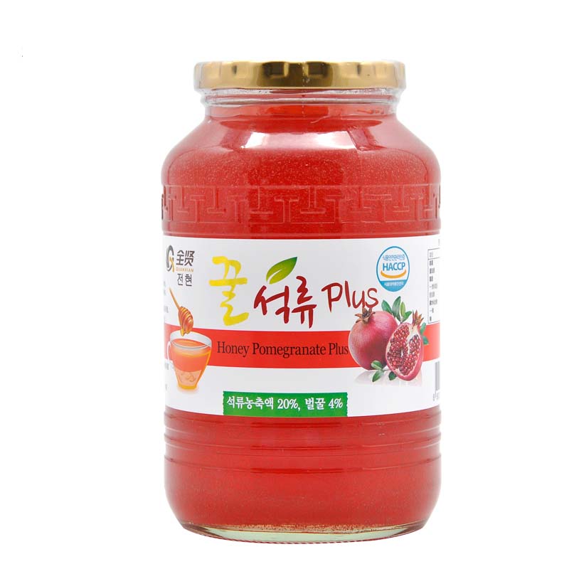 全贤蜂蜜青梅茶 柚子茶水果茶系列 韩国原装进口水果酱果肉饮料多种口 蜂蜜石榴茶1kg