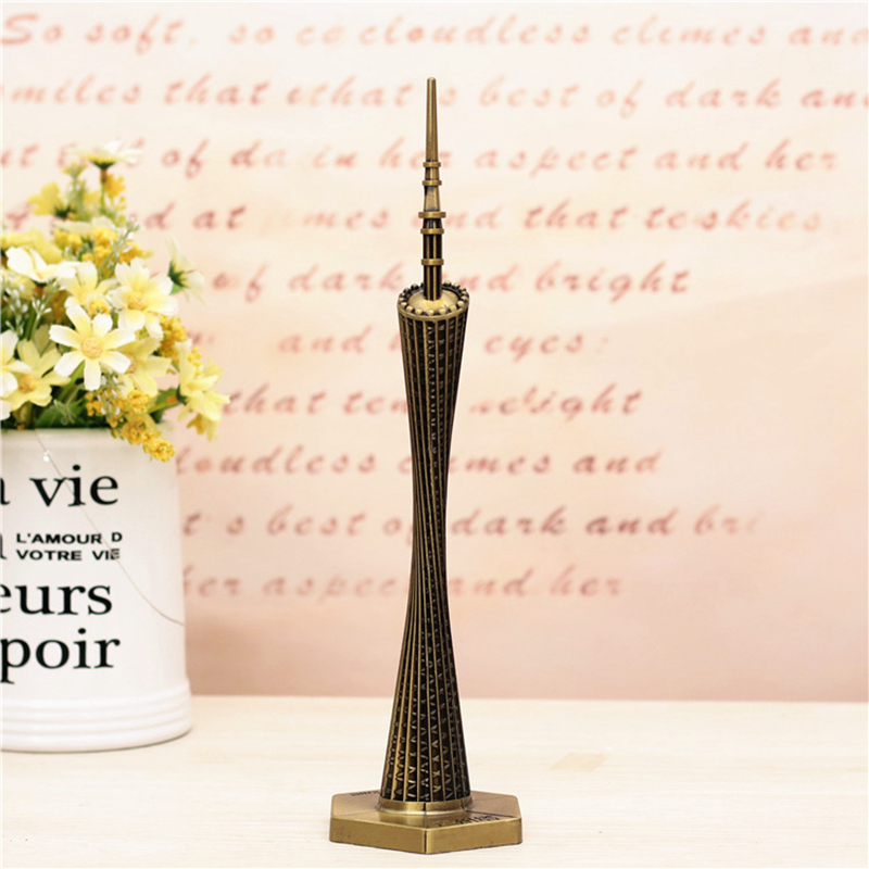 蔓森鑫创意广州塔铁艺建筑模型摆件卧室宿舍办公桌面摆设礼物旅游纪念