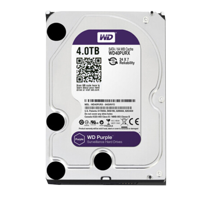 �������ݣ�WD��Purple �������� 4TB sata  3.5Ӣ�紹ֱCMR��ؼ�¼���е�̴洢Ӳ�� WD43PURZ