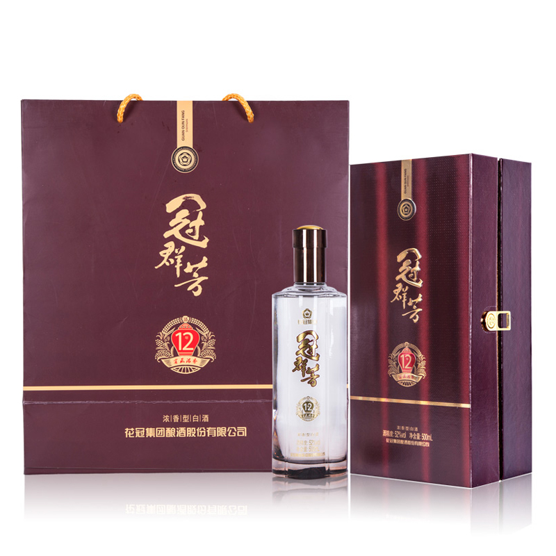 花冠集团花冠白酒窖藏12年52度500ml礼盒礼品酒鲁酒浓香型白酒婚宴酒