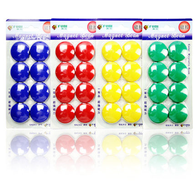富尼(funi) 磁钉白板磁珠磁粒 直径30mm 20mm 教学磁贴磁扣 圆形磁扣