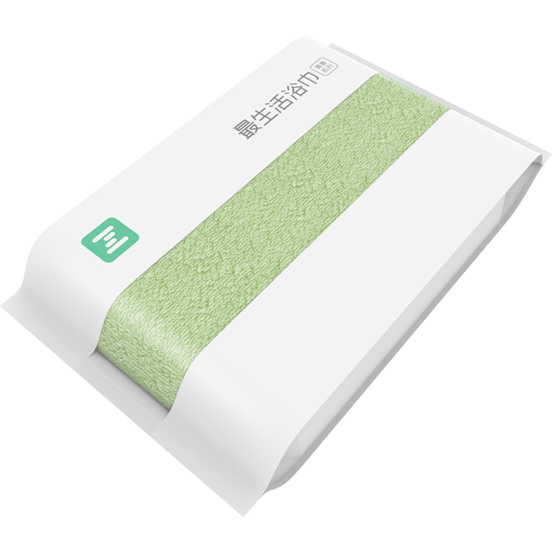 最生活加厚大浴巾 密封A類純棉吸水成人洗澡巾 柔軟男女通用大浴巾 綠