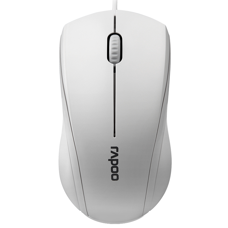 RAPOO 雷柏 N1200 有线鼠标 1000DPI 白色