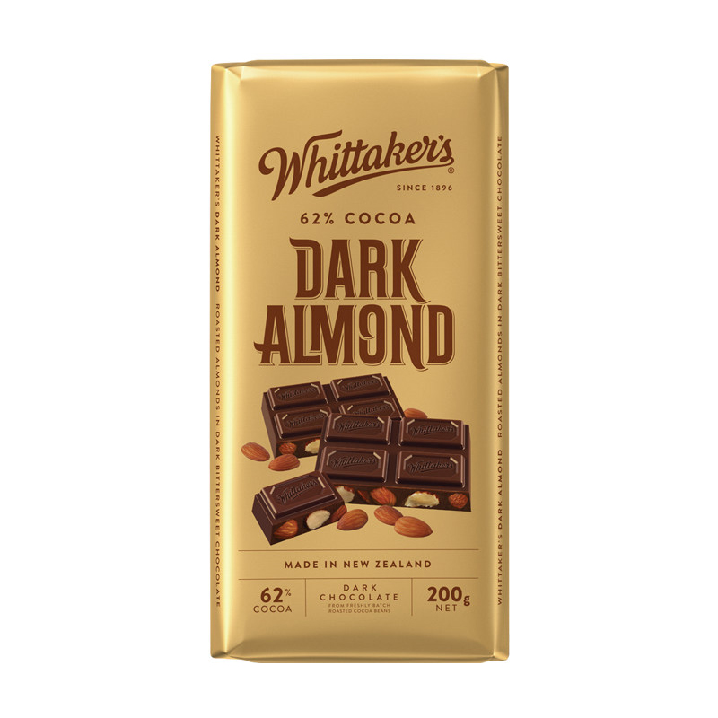 惠特克（Whittaker’s）新西兰原装进口Whittaker's惠特克进口巧克力糖果制品 喜糖伴手礼 扁桃仁黑巧克力 200g排块高性价比高么？