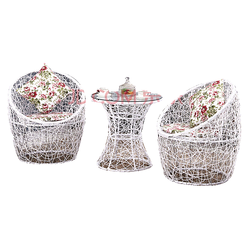 梦忆笙  户外桌椅庭院阳台休闲藤椅露台室外腾椅藤编椅子小茶几组合 一张茶几(颜色备注)