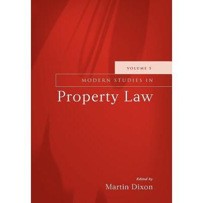 预订 Modern Studies in Property Law - Volume 5