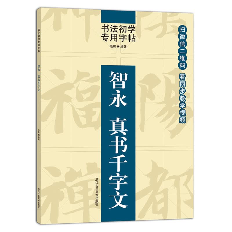 同步视频教学 智永真书千字文 楷书法技法学习毛笔碑帖入门初学者专用字帖教程/中国书法培训教材正版书籍浙江人民美术出版社图书籍