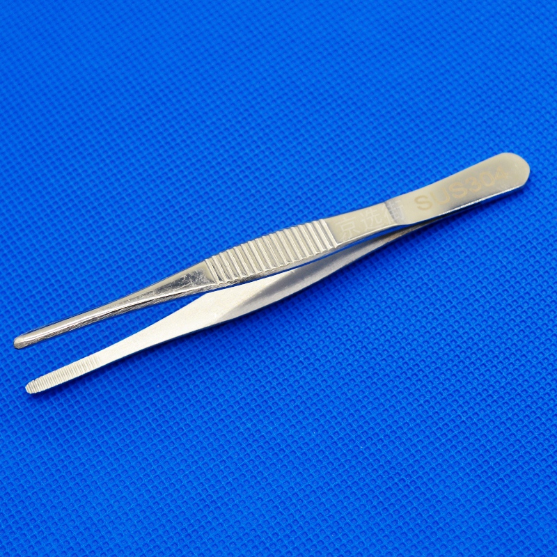 宏超医用不锈钢工具镊子圆头有齿加厚敷料镊组织镊拔眉毛胡子夹 普通