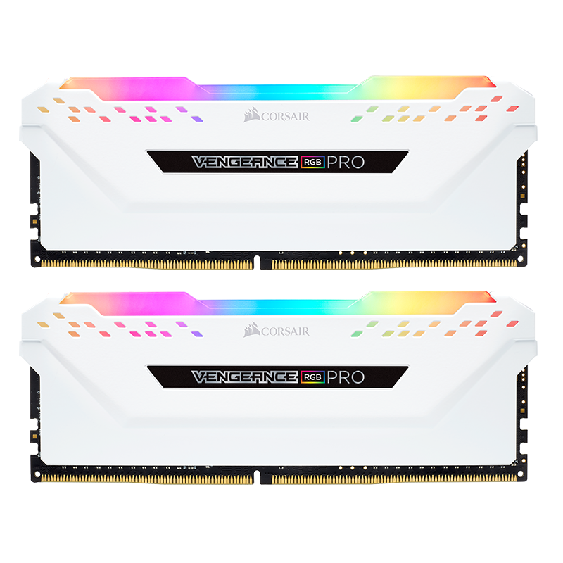 USCORSAIR 美商海盗船 复仇者RGB PRO系列 DDR4 3200MHz RGB 台式机内存 灯条 白色 16GB 8GBx2