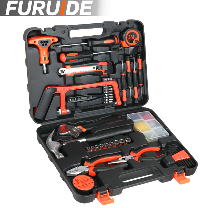 福瑞德工具箱套装家装五金维修电工组套电动万用木工多功能家用82件套