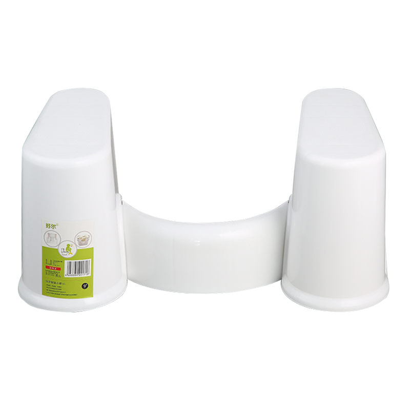 好尔(Hore) 好尔加厚马桶凳垫脚凳塑料蹲便凳坐便凳蹲坑凳子浴室凳小孩垫脚凳 白色