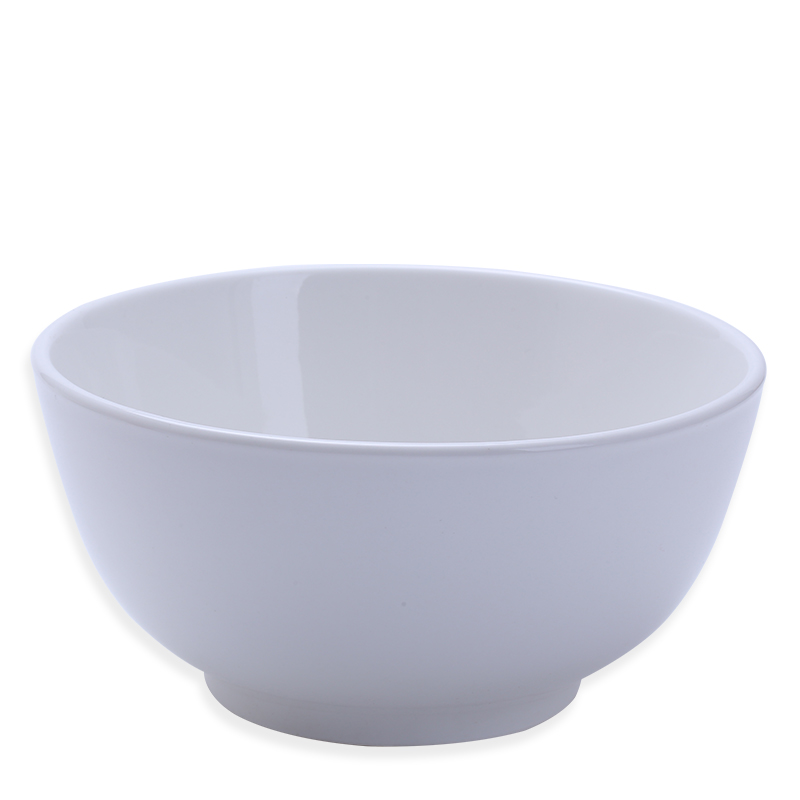 酒店西餐厅饭店用陶瓷餐具饭店小碗饭碗汤碗4寸-7寸 6寸纯白直口碗