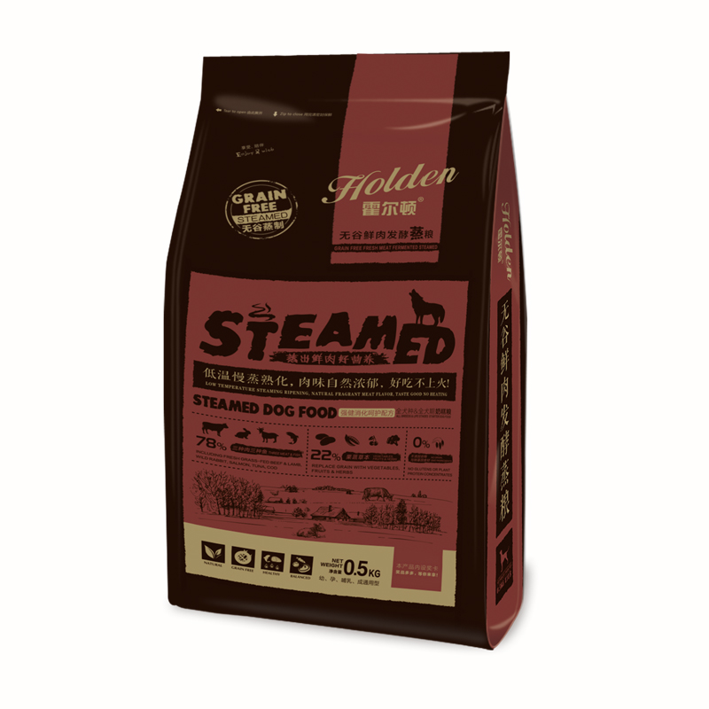 霍尔顿无谷鲜肉发酵蒸粮 全犬种全犬期通用型狗粮 0.5kg