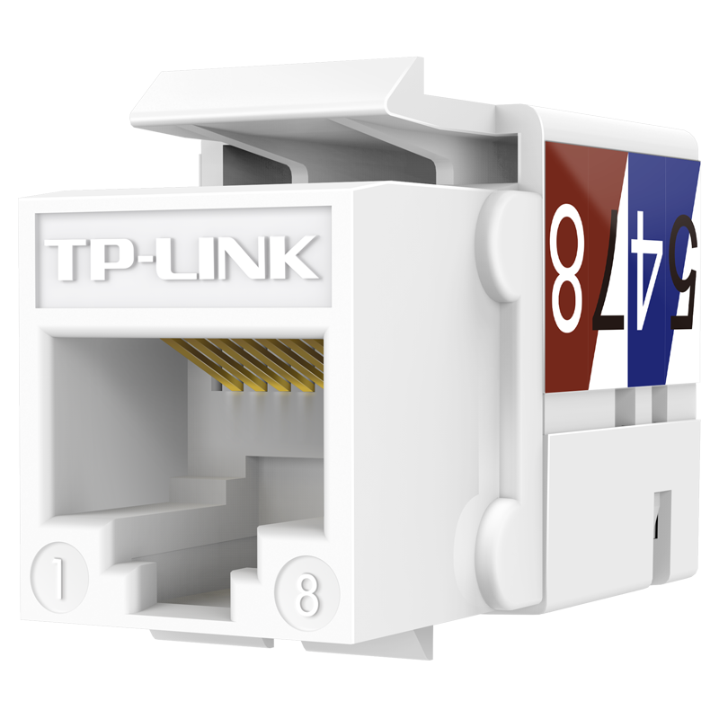 TP-LINK TL-EJ601 六类CAT6高端工程级镀金版千兆网络信息模块 90度、打线