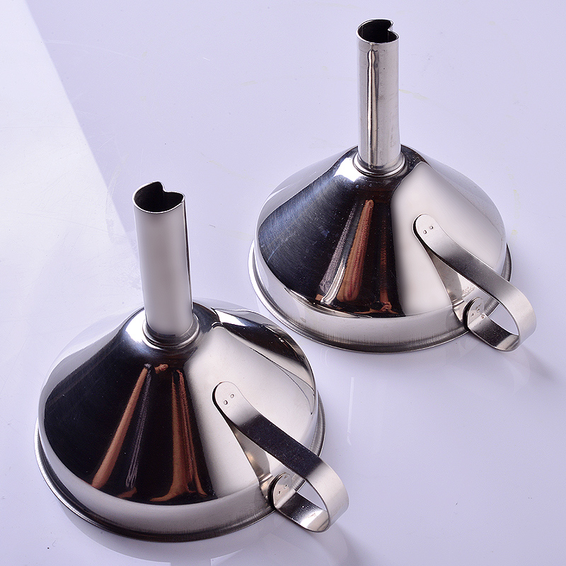 304不锈钢漏斗 多用途带过滤倒油器 隔渣过滤网厨房用品 普通小号漏斗