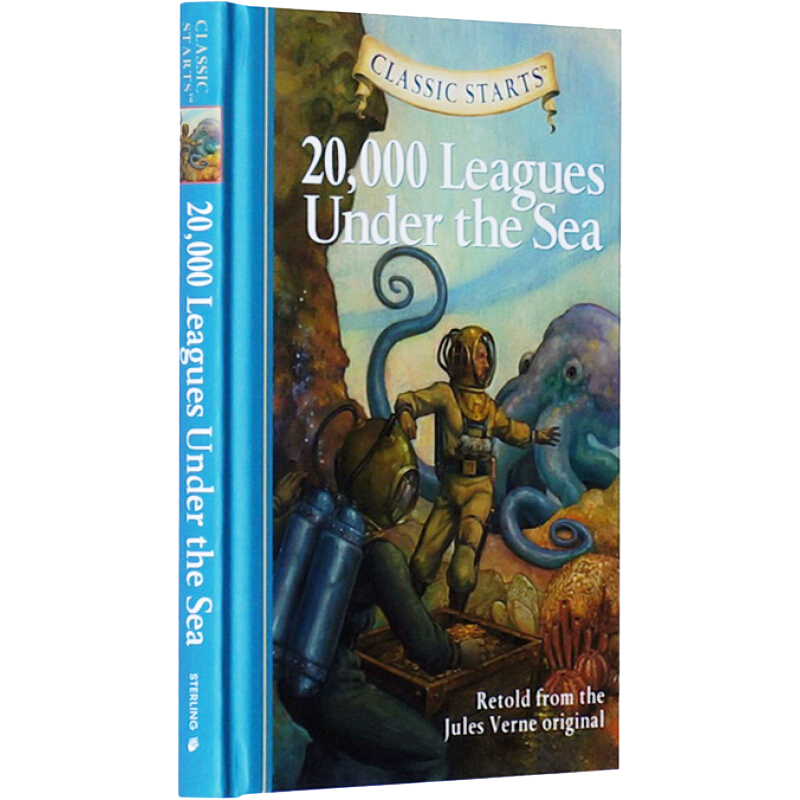 Classic Starts系列 20000 Leagues Under the Sea 海底两万里 英文原版儿童小说 世界经典名著 精装版