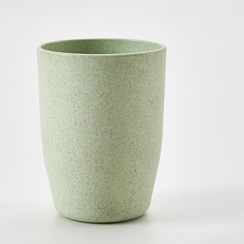 简约创意漱口杯刷牙杯水杯  情侣洗漱杯杯子小麦秸秆杯子洗漱杯 绿色