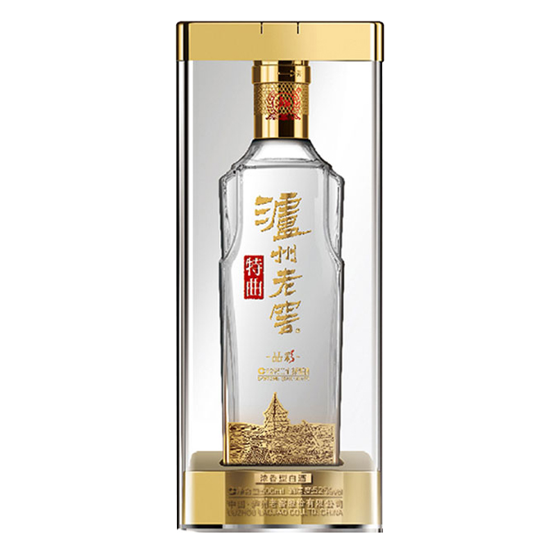 plus：泸州老窖 特曲晶彩 浓香型白酒 52度500ml 单瓶装 *4件