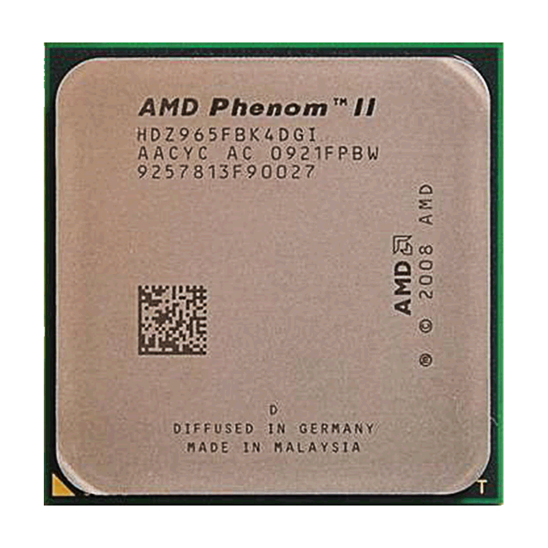 AMD 羿龙II X4 960T 965 955 945 925二手CPU四核AM3 938针处理器 X4 965 3.4G/125W无集显