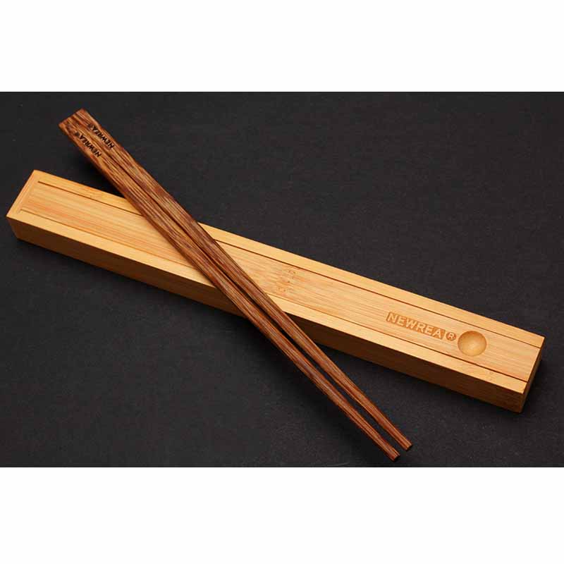 NEWREA新锐筷子可选小叶紫檀乌木鸡翅木全木筷子旅行便携筷子 鸡翅木