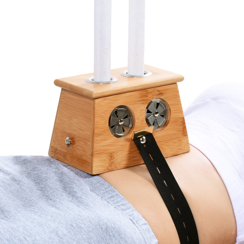 绿源堂 双孔竹制艾灸盒 随身灸木质灸盒家用艾条盒艾灸条工具全身熏盒适用无烟艾柱艾灸罐