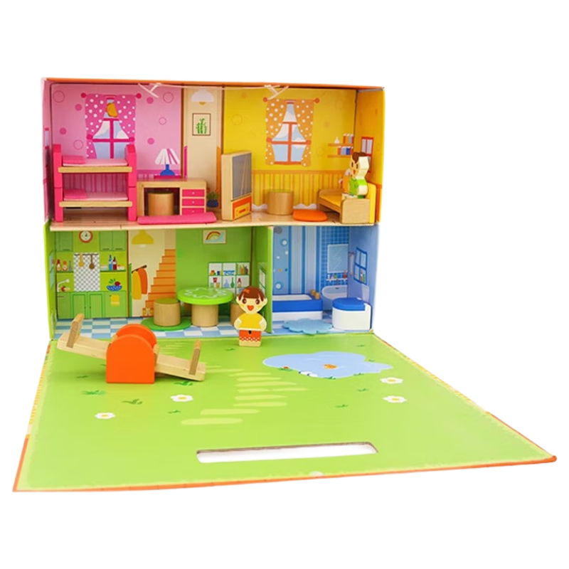 木玩世家比好小屋儿童玩具宝宝幼儿园过家家情景亲子互动木质玩具 比好小屋