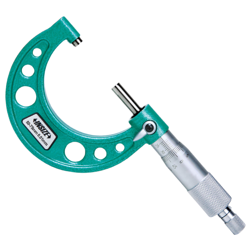 英示INSIZE外徑千分尺機械螺旋測微器工業(yè)級量具高精度0.01mm/3203 3203-75AC量程50-75x0.01mm配標(biāo)準(zhǔn)桿
