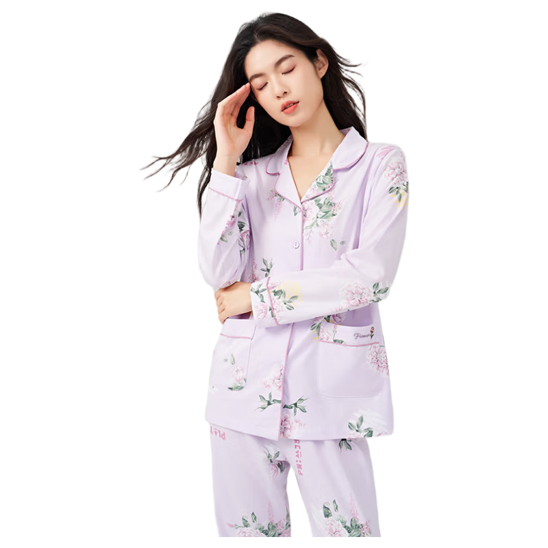 ��ǹ��֯��ϵ�С�Ůʿ˯��Ůʿ���䴿��˯��Ů100ȫ���ﶬ�Ҿӷ����� 107.14Ԫ(������)