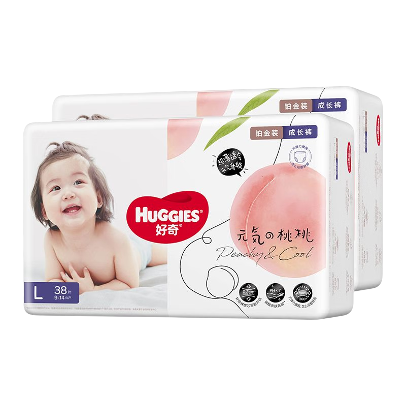 HUGGIES ���� ����װС�ҿ�L�� ��ʪ ������ 76Ƭ*2��