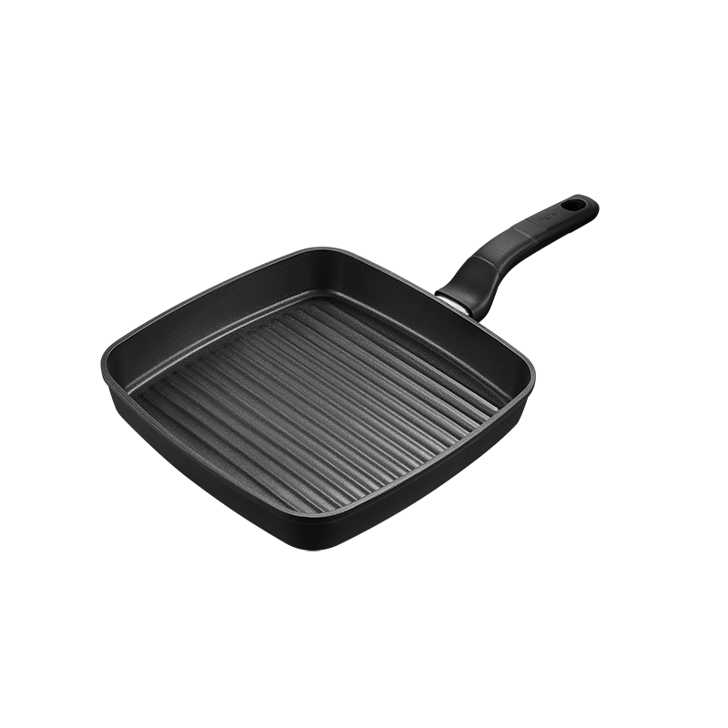 特福（Tefal）煎鍋不粘鍋方形牛排鍋少油少煙平底鍋燃?xì)怆姶艩t通用牛排鍋