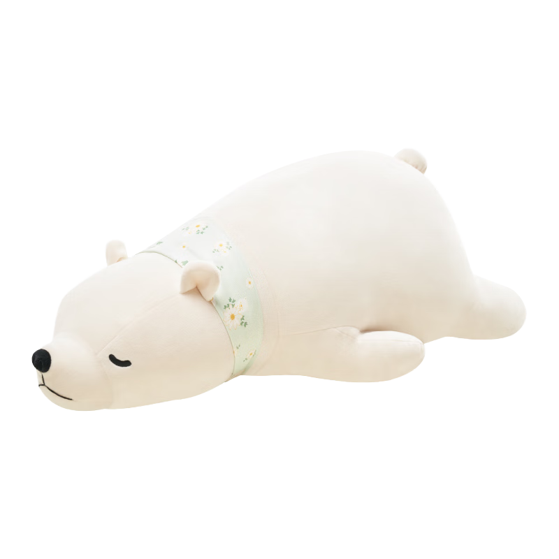 LIV HEART日本北极熊睡觉抱枕毛绒玩具布娃娃公仔陪伴玩偶 北极熊象牙白-洋甘菊香 L号 单只L号