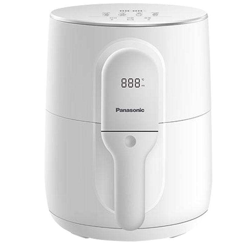 松下（Panasonic）【国家补贴】新款空气炸锅多功能无油空气炸烤箱全自动家用电炸锅薯条机 智能触控不用翻面4升容量 奶白色|双屏双显【 4L 】HC100