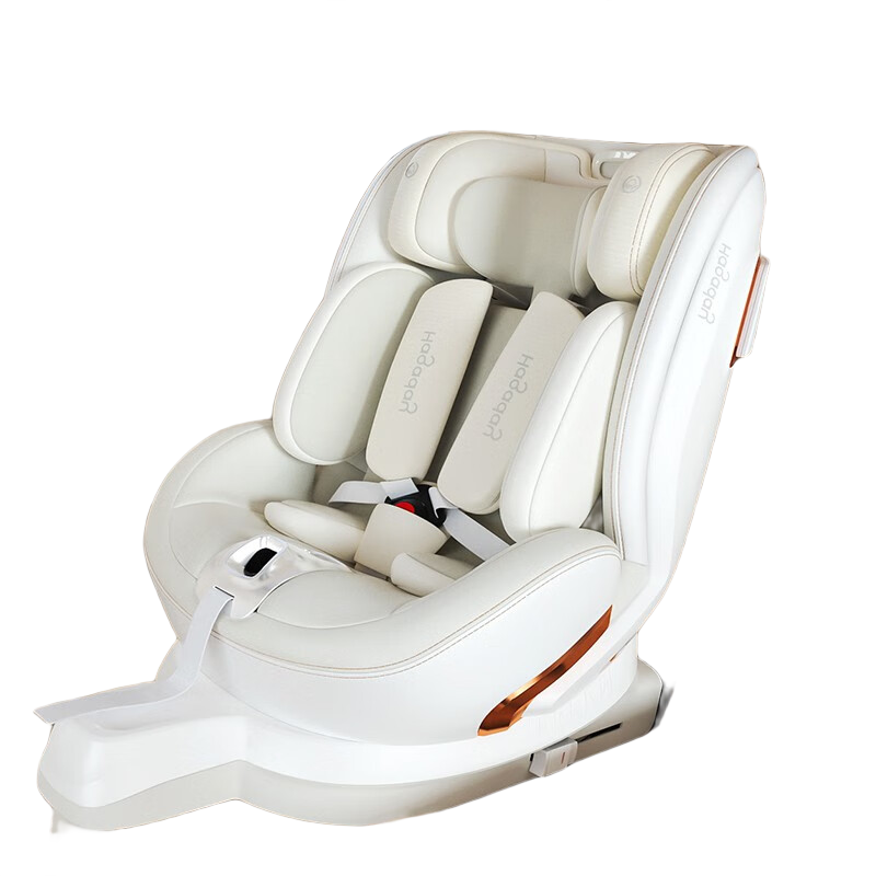Hagaday 哈卡达 汽车用儿童座椅婴儿车载宝宝座椅0-7岁360度旋转可躺 -马丁白pro