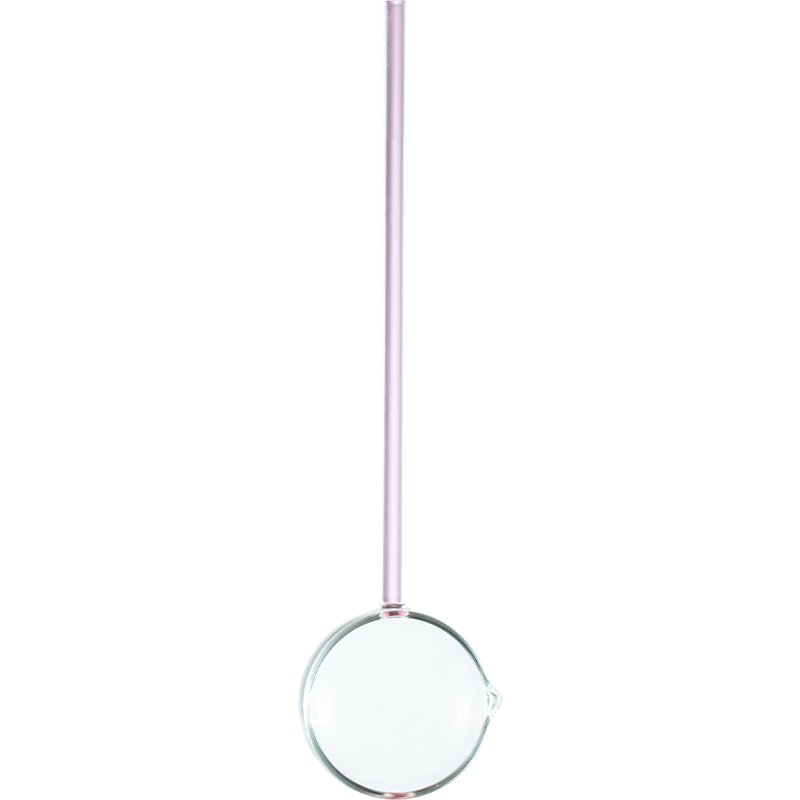 家の物語(KATEI STORY)日本透明玻璃勺長柄甜品咖啡攪拌勺韓式ins風(fēng)果醬蜂蜜調(diào)羹大號勺 大號棕色標(biāo)-長25.2cm