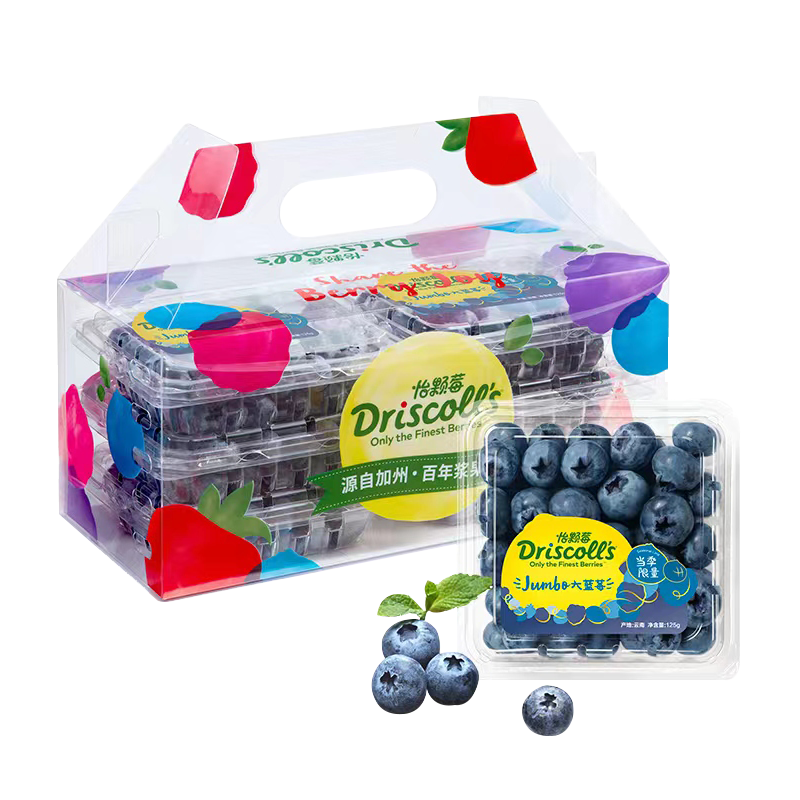 怡颗莓 Driscoll's云南蓝莓经典超大果18mm+6盒装 新鲜水果