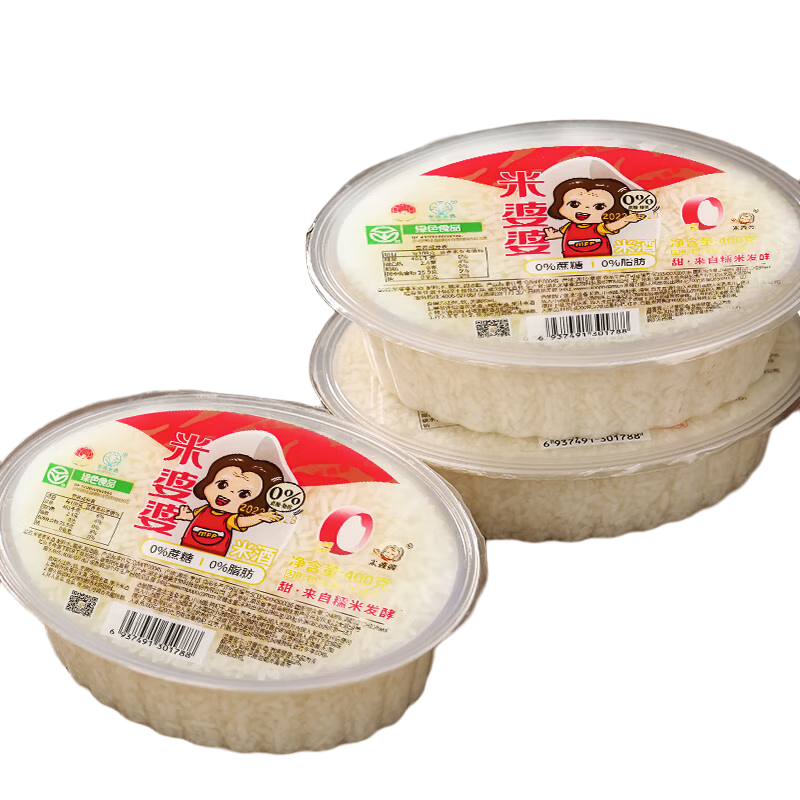 米婆婆孝感特產米酒湖北特產米婆婆佬米酒400g*6碗月子甜酒釀醪糟 400g*18碗