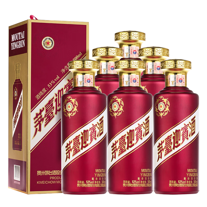 MOUTAI/ę́ ��ӭ���� 53�� ������ 500ml 6ƿ 830Ԫ