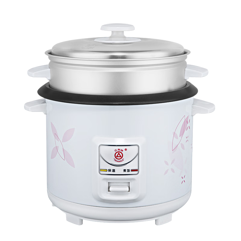 三角牌（Triangle）电饭煲家用迷你老式 电饭锅小蒸煮电锅宿舍用 不粘内胆带蒸笼3-4人用 3L -不粘胆(2-4人用)配3件套