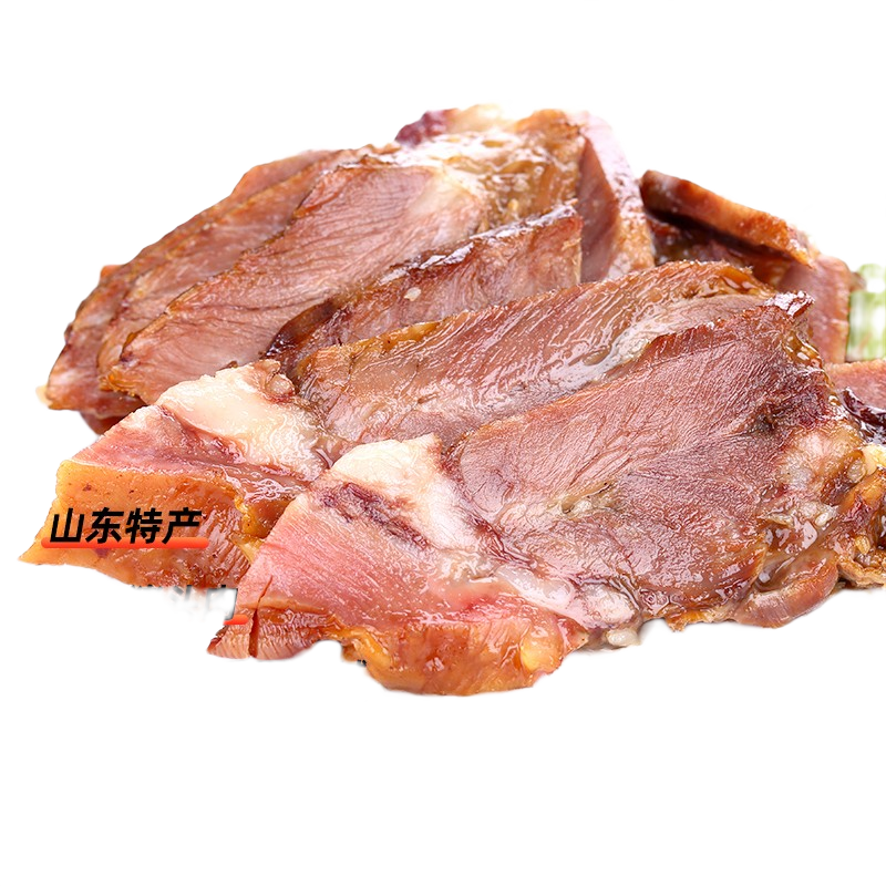 喜旺燒肉豬頭肉鹵味豬肉熟食開袋即食下酒菜零食鹵肉豬臉400g 喜旺燒肉400g
