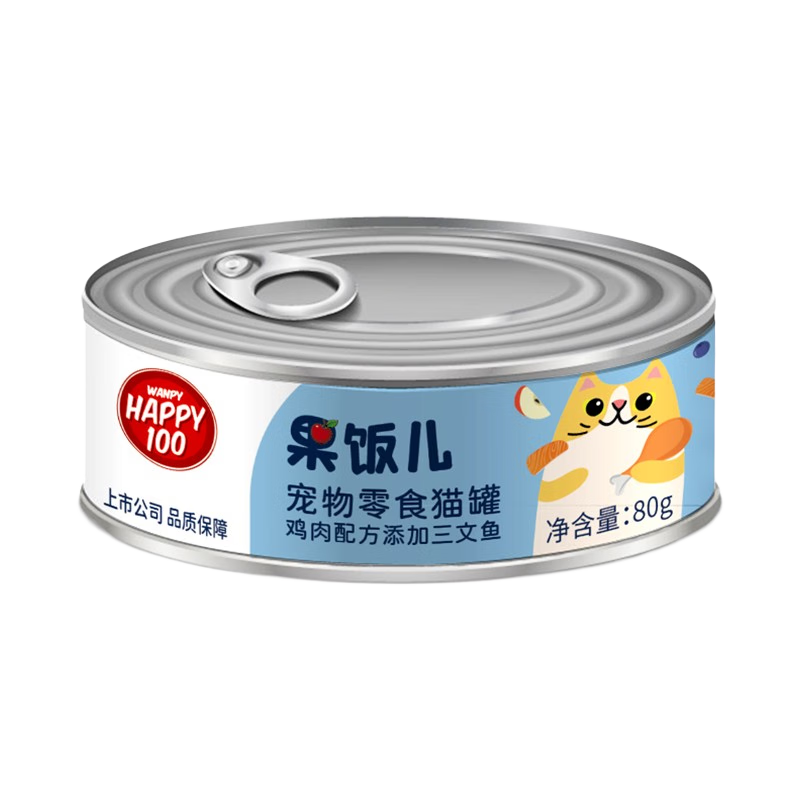 Wanpy 顽皮 汤汁鸡肉三文鱼口味 85g1罐