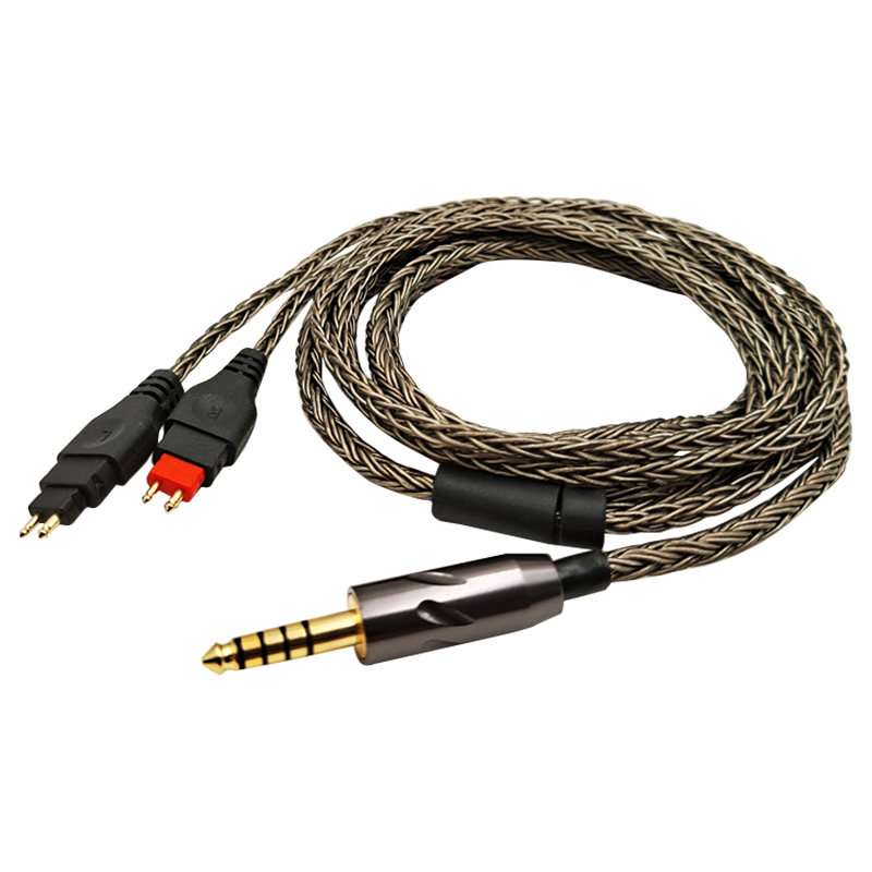 Earmax 适用于铁三角ATH-M40x M50x M70x M60X M50XMO镀银线 耳机线 M50X黑白/300厘米