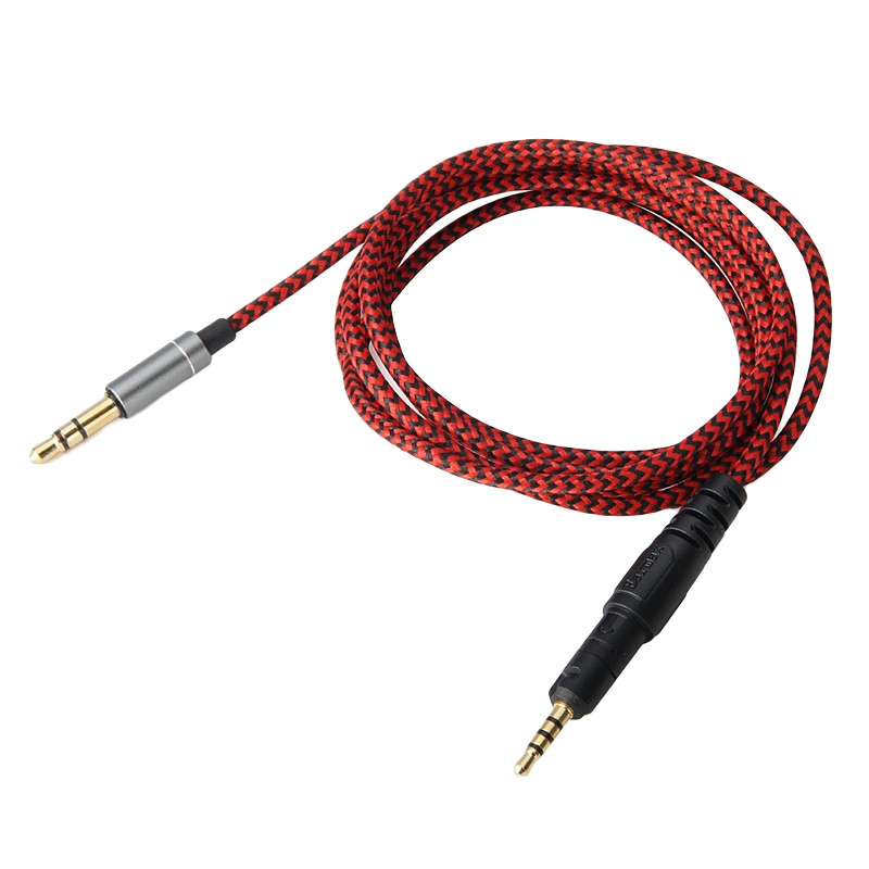 Earmax 适用于铁三角ATH-M40x M50x M70x M60X M50XMO镀银线 耳机线 M50X黑红/300厘米