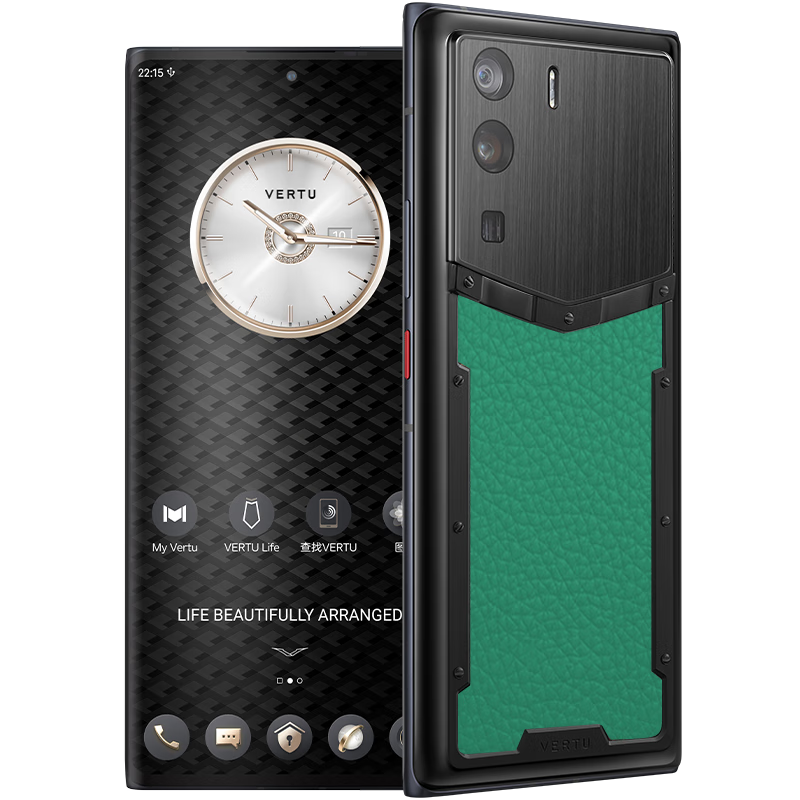 VERTU【搶半價(jià)購 下單省萬(wàn)元】威圖緯圖奢品加密手機META雙曲屏AI智能體手機5G商務(wù)高端禮物補貼17pro 維羅納綠小牛皮 12GB+512GB