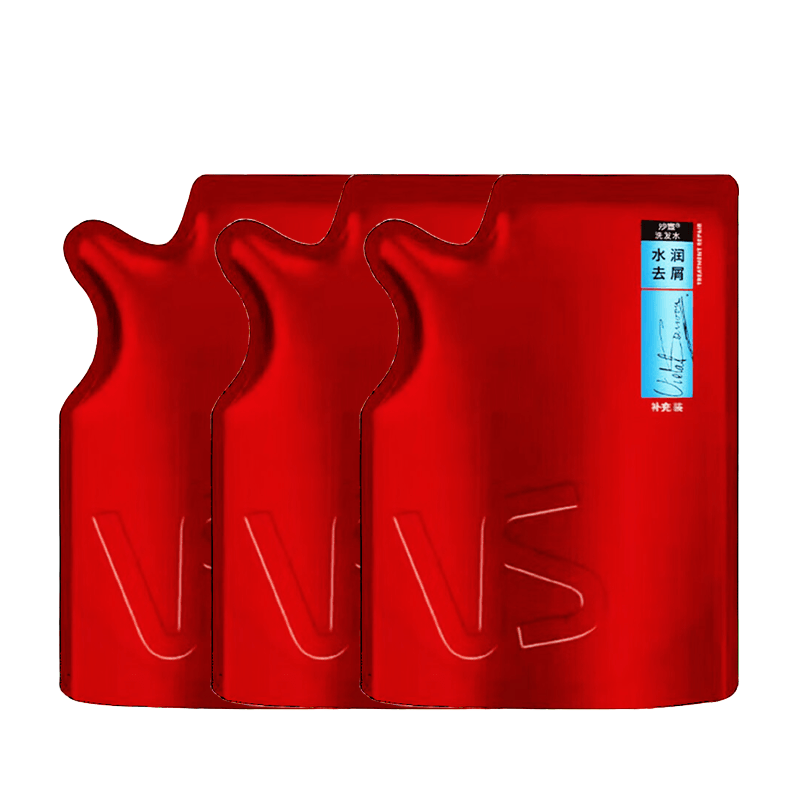 沙宣（VS）洗發(fā)水 水潤去屑保濕護發(fā)留香洗發(fā)膏 水潤去屑200g補充裝*3袋